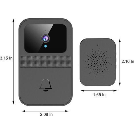 Kabellose Türklingel mit Außenkamera, ferngesteuerte, smarte Video-Türklingel, intelligente Video-Gegensprechanlage für Zuhause, HD-Nachtsicht, wiederaufladbare WLAN-Sicherheitstürklingel (1/4)