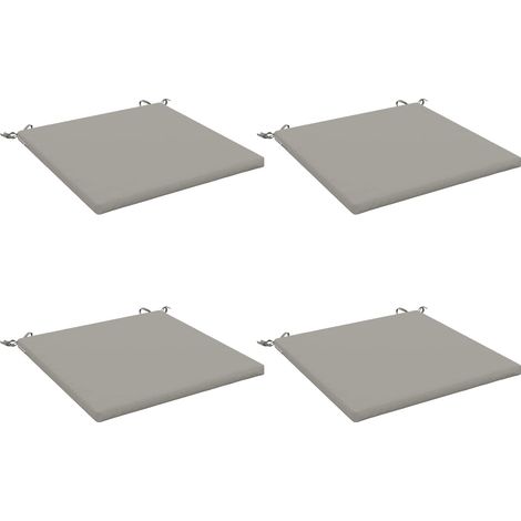 Coussins de siège 4 pièces SOEST 4 pc 100 % polyester Gris – aménagement extérieur (1/5)