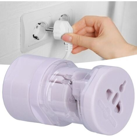 BUNTHAUS Lntyq Adaptateur de voyage Convertisseur de puissance universel - Accessoires de voyage internationaux indispensables pour une utilisation dans le monde entier - UK EU US JP AU CN 110-240V 50