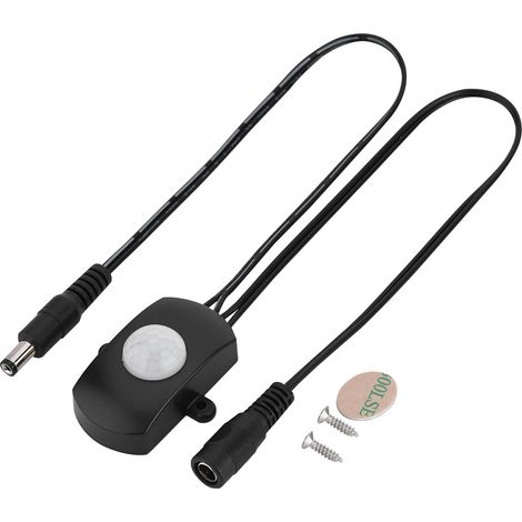 5A DC 6-24V Infrarot-PIR-Bewegungsmelder, automatischer Schalter für LED-Streifen, Mini, Schwarz (1/5)