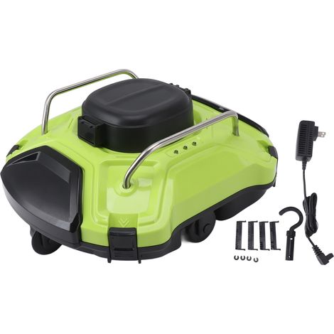Aspirateur robot de piscine sans fil 360° nettoyage puissant automatique avec planification d'itinéraire pour sols de piscine plats 100‑240V prise US (1/5)
