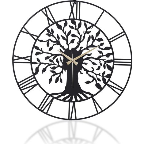 Orologio da parete in metallo, orologio decorativo, stile industriale Clock Nero (1/3)