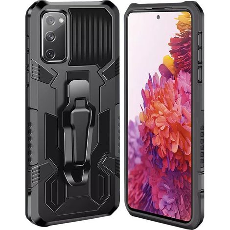 Hybrid-Schutzhülle mit Ständer für Samsung Galaxy A02s, Schwarz (1/5)