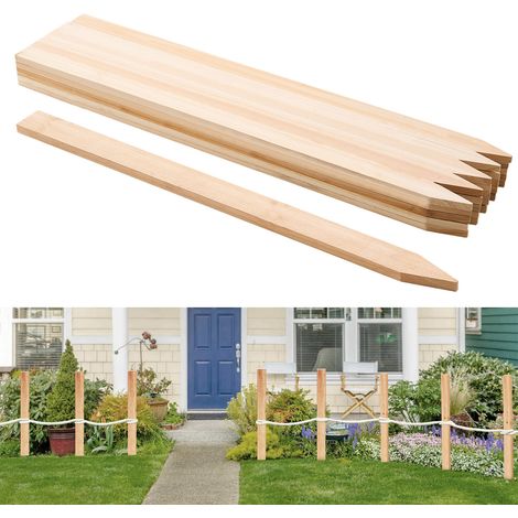 VEVOR Postes de Madera para Valla de Jardín, 25 Piezas, Postes de Madera de 12,7 x 38,1 x 914,4 mm con Púas, Estacas de Señalización para Cercas de Sedimentos, Límites de Patios y Líneas de Base (1/5)