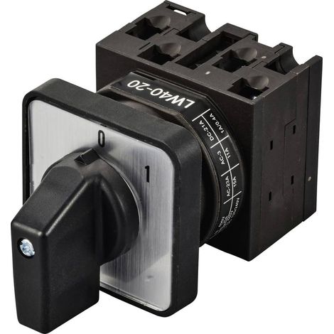 TRU COMPONENTS TC-LW40-20 C04/2A48I Interruttore a camme 20 A 690 V 1 x 45 ° Nero, Grigio 1 pz.