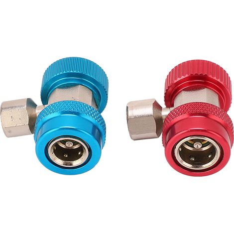 Adaptateurs coupleurs rapides R134a pro réglables kit conversion clim manifold flexible 1/4 po femelle 1/2 po male acier inox brass (1/5)