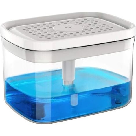 PA 2 en 1 Distributeur de Savon Premium et Porte-éponge, Distributeur de Pompe à Savon Lave-Vaisselle pour comptoir de Cuisine, Blanc (1/5)