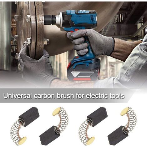5 Paires Balais de Charbon Moteur Pièces de Rechange Universelles d'outil Électrique pour Meuleuse d'angle Ponceuse Orbitale (1/3)