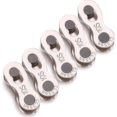 5 Pair Quick Release Chain 10 Speed Mountain Bike Quick Release Chain Link for 10 Speed Chain Quick Link Bicycle Chain (1/5)