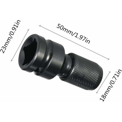 Set di 2 adattatori per bussole esagonali da 1/2" a 1/4", convertitore per mandrino a cricchetto a sgancio rapido e portainserti per cacciavite. (1/4)