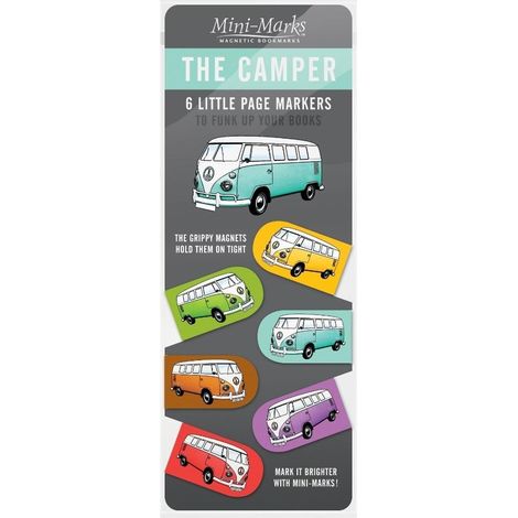 Magnetische Auto-Lesezeichen – VW T1 Camper, 6 Stück