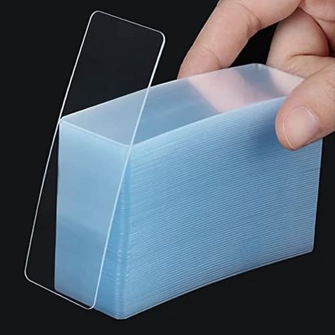 Doppelseitiges Klebeband Extra Stark,Multifunktionales Klebeband Transparent, Klebepads Doppelseitig Extra Stark für Teppich, Fliesen, Auto und Küche (140 Stück) (1/5)