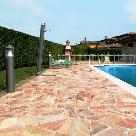 Opus Incertum en Quartzite Rose ép. 12-25 mm - Couche 1m²