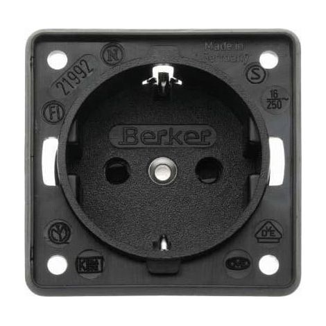 Presa schuko da pannello serie "Integro" 250V IP44 antracite (1/3)