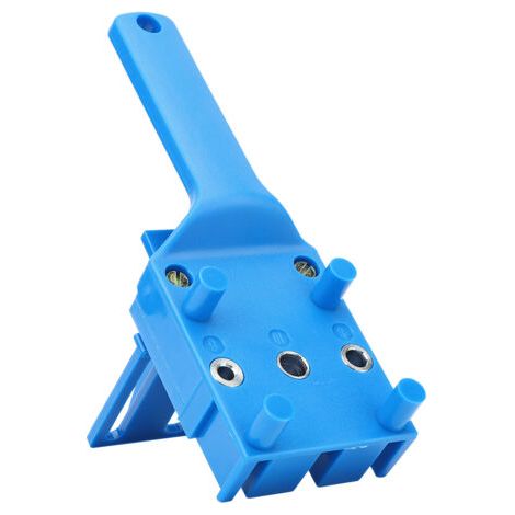 Localisateur de perçage, trou droit, outils de bricolage pour le travail du bois, bleu (1/5)