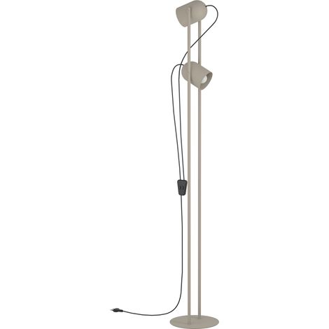 Piantane - Lampade Da Terra Moderno Tilston Acciaio Marrone 2 Luci E14 Ip20 (1/2)
