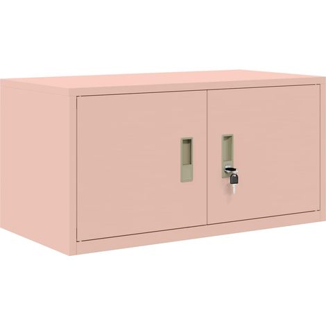 Armario de almacenamiento Rosa 80 x 40 x 40 cm Acero vidaXL