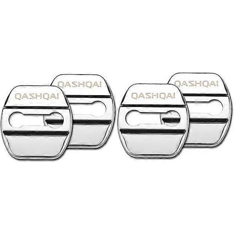 Lot de 4 caches de serrures de porte avec emblème, compatibles avec Nissan Nismo, Qashqai, Skyline et X-Trail. Accessoires en acier inoxydable pour une protection optimale des serrures de porte (modèl (1/5)