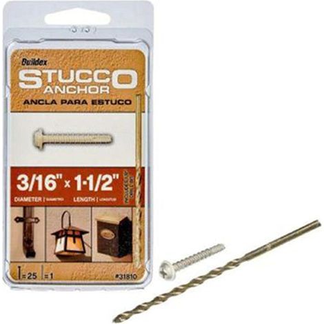 Cheville à stuc Phillips à tête ronde avec tête ronde 3/16" x 3-1/2" (1/2)