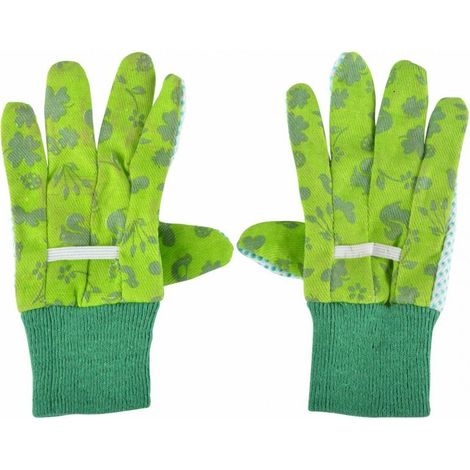 – Gants de jardinage enfants 6/10 ans – 100% coton et polyester – Protection contre coupures – Design coloré et attractif (1/5)