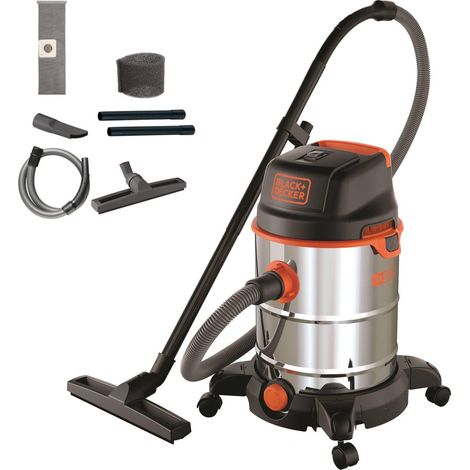 Bidone Aspiratutto Black Decker BXVC30XDE INOX 1600 w 30 lt (1/4)