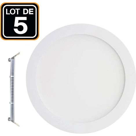 5 LED-Einbaustrahler 12W Rund Extraflach Kaltweiß 6000K (1/5)
