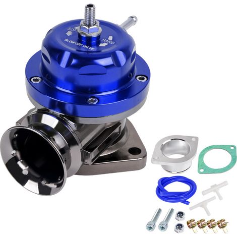 Kfz-Ersatzteile BOV Turbolader Wastegate-Kit RS Typ Aluminiumlegierung Booster Abgasventil Wastegate - universelles Aluminiumlegierungs-Wastegate (blau) (1/4)