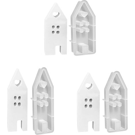Set di 3 stampi in silicone per realizzare casette, candele, saponi, gesso e oggetti artigianali.