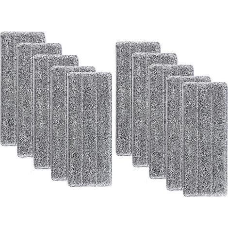 10 Panni in Microfibra per Scopa a Vapore, Ricambi per Testa di Pulizia, Salviette per Mocio Piatta 33x12mm (1/5)