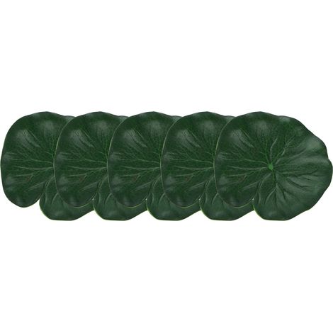 Lot de 5 feuilles de lotus artificielles flottantes, idéales pour la décoration d'aquariums et d'accessoires de danse. (1/5)