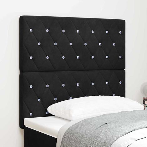 Cabecero Negro 90 cm Terciopelo vidaXL (1/5)