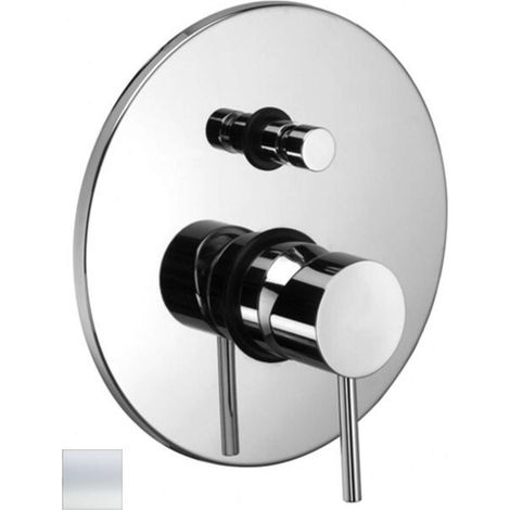 Unterputz-Brausebatterie mit zwei Abgängen weiß matt Ø 200 mm Serie Paffoni Light LIG015BO Messing - Opak Weiß (1/2)