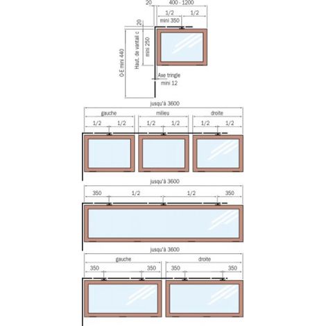Ferco – Boîte de base pour ferme-imposte – Longueur 200 mm – Mécanisme de pêne verrouillage – Compatible bois, PVC, aluminium – K152470007