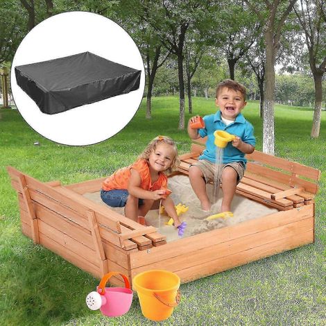 Auvent pour bac à sable pour enfants - Couverture carrée imperméable, résistante à la poussière et à la pluie (1/5)