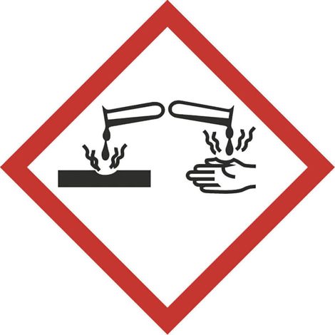 Warnaufkleber Ätzwirkung - Gefahren Aufkleber Achtung ätzend, selbstklebend PVC-Folie - 15 Stück