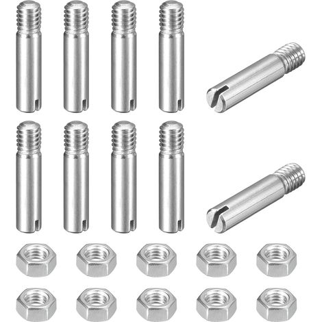 10Pcs Goujon Cylindrique À Fente M4 x 18mm 304 Acier Inoxydable (1/5)