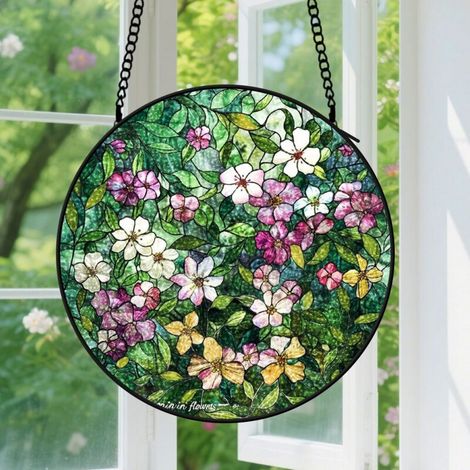 Capteur de soleil en vitrail - décoration spirituelle 25cm (1/4)