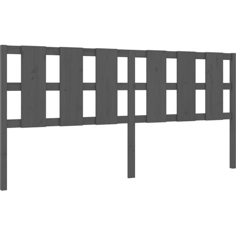 Testiera per dormire accessorio per camera da letto 205,5 x 4 x 100 cm legno di pino grigio TDL0203337