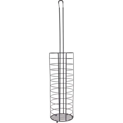 Porte Papier WC en Métal "Rouleaux" 60cm Noir (1/4)