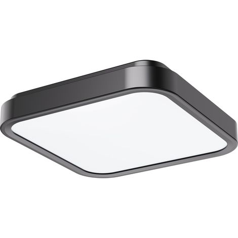 Plafonnier bain carré 25cm noir/blanc IP44 18W Rabalux (1/3)
