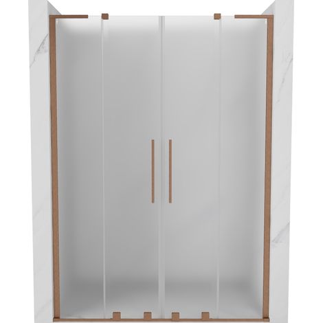 Mexen Velar L Duo porte de douche coulissante 140 cm, givre, cuivre brossé - 871-140-003-32-65 (1/5)