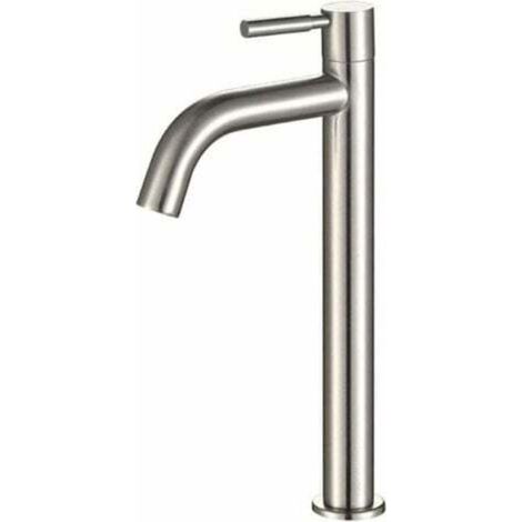[JAMAIS UTILISÉ] Robinet de lavabo en acier inoxydable, levier unique, eau froide - Robinet de salle de bain Lavabo Levier unique en acier inoxydable, (1/4)