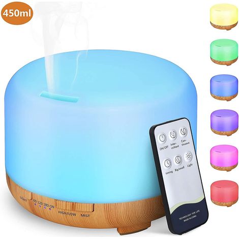 300 ml ätherischer Öldiffusor, 7 Farben, romantisches LED-Licht, Ultraschall-Aromadiffusion, elektrischer Diffusor für die Aromatherapie. (1/4)