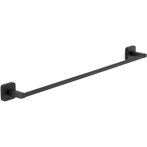 Portasalviette 60 Cm Nero Opaco Da Muro  Tahiti