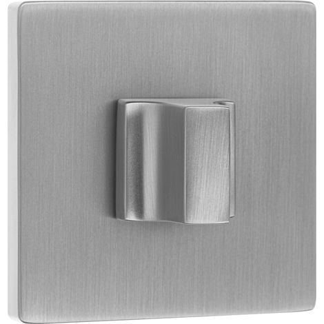 Quadratische WC-Rosette, silberne Türgriffplatte für den Innenbereich, Kuchinox (1/2)