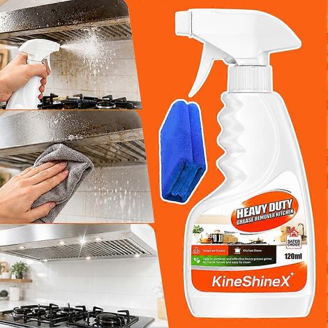 Spray nettoyant dégraissant haute performance pour cuisine, 3 pièces, style moderne, en acier inoxydable. (1/4)
