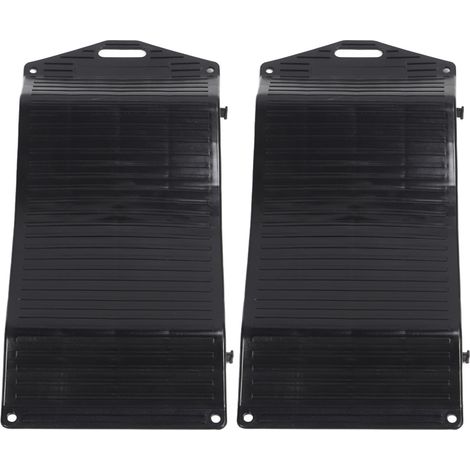 2 rampes de protection de pneus robustes et résistantes, antidérapantes, pour voiture, camion, SUV, camping-car, remorque, caravane. Dimensions : 44,4 x 19,5 x 3,5 cm / 17,48 x 7,67 x 1,37 pouces. (1/5)