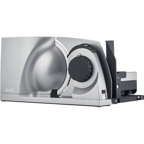 GRAEF MYtiny MT1000 Affettatrice pieghevole Made in Germany, metallo, lama Ø170 mm, taglio 0–15 mm, 170W, per pane, compatta, argento (1/5)