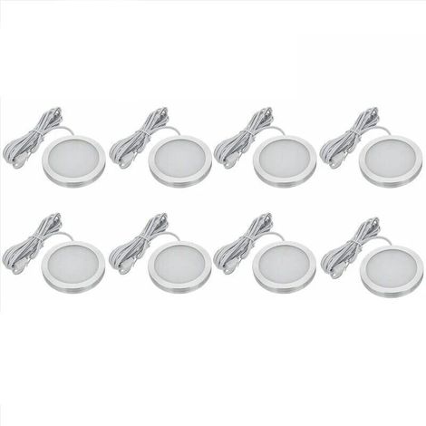 Trywise Eclairage pour voiture,Set di 8 Faretti LED interni 12V Dia.59.5mm per cucina roulotte camper VW T4 T5 bianco caldo 3000K (1/4)