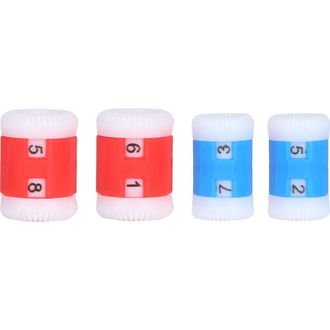 Compteur de mailles en plastique pour tricot et crochet, anneau marqueur de rang, accessoire de couture, couleur (2xL 2xS) (1/5)